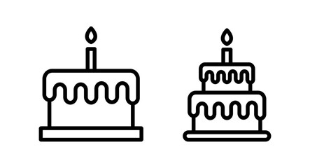 Cake icon vector illustration. Cake sign and symbol. Birthday cake icon