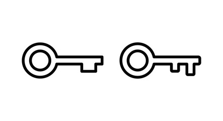 Key icon vector illustration. Key sign and symbol.