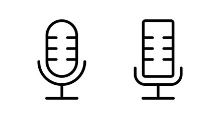 Microphone icon vector illustration. karaoke sign and symbol