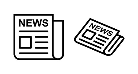 Newspaper icon vector illustration. news paper sign and symbolign