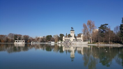 fountain in the park of palace