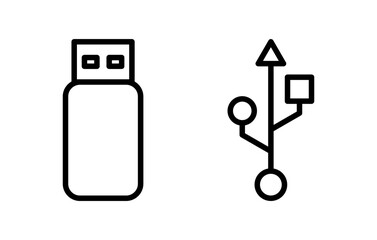 Usb icon vector illustration. Flash disk sign and symbol. flash drive sign.