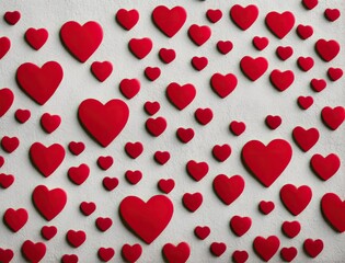 heart shape hearts on white background