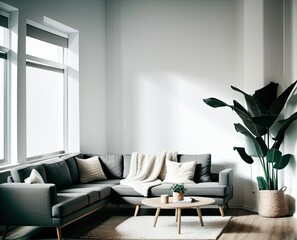modern interior design, living room pillows on sofa decoration in living room interior