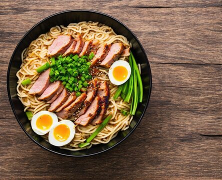 japanese style noodles with chicken and vegetables.