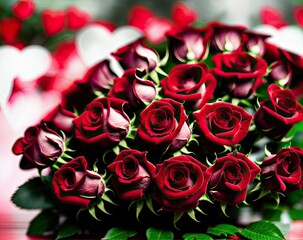 red roses in the garden