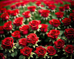 red roses in the garden