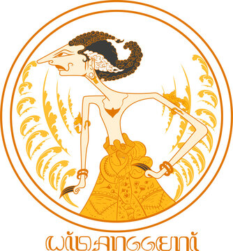 premium vector l wayang kulit wisanggeni arjuna, mascot logo.