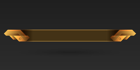 Fantasy gold luxury lower third game gui screen title banner