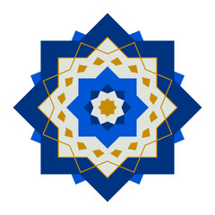 Ornament based on Islamic eight-pointed star known as 