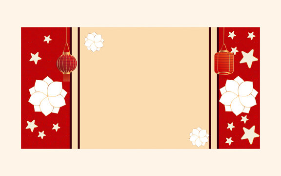 premium vector l chinese template empty space imlek new year