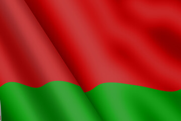 Belarus waving flag 3d illustration wind ripple
