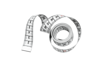 Measuring tape isolated on a transparent background
