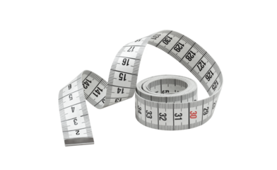 Measuring tape isolated on a transparent background