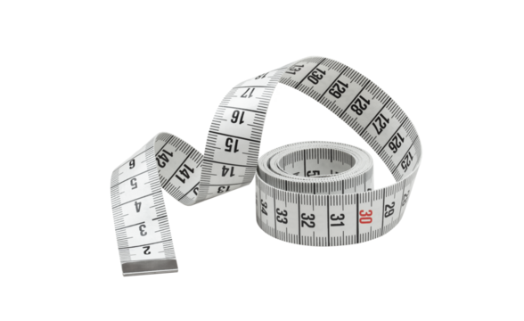 Measuring tape isolated on a transparent background