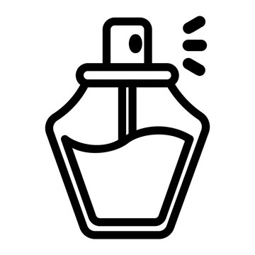 perfume bottle outline spraying fragrance clip art preview