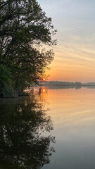 sunrise over the lake 