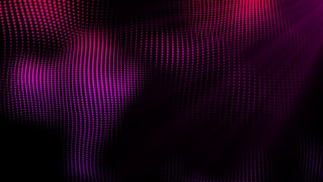 Dinamic particles wave abstract background full color. modern background. A stream of particles moves across the background as a simulated wave of dots.