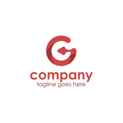 Company Logo Design Template with a simple shape. Perfect for business, company, mobile, app, etc.