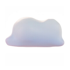 Fototapeta premium 3d render cloud isolated, soft round cartoon fluffy clouds icon