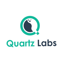 Quartz Lab Logo Design Template with water liquid. Perfect for business, company, mobile, app, etc.
