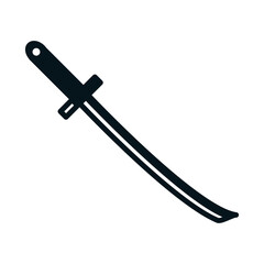 Katana sword icon vector logo design template