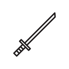 Katana sword icon vector logo design template