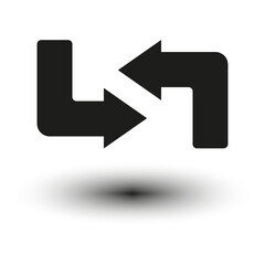 Corner arrows. Isolated elements. Vector illustration.