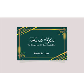 Luxury design card with gold outline