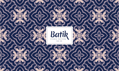 Abstract Batik Indonesian traditional ethnic floral patterns Vector Background