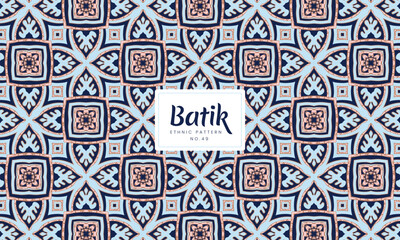 Batik Indonesian traditional decorative floral patterns Vector Background