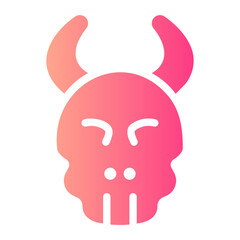 skull gradient icon