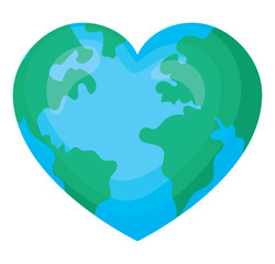 heart world globe