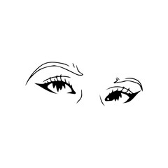vector illustration of woman's eye