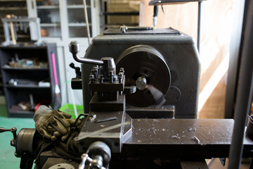 Where parts are made with a lathe