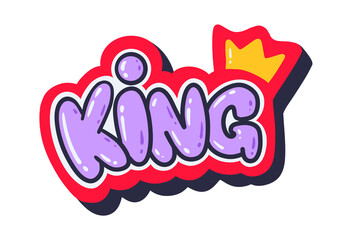 king text effect with crown and shadow