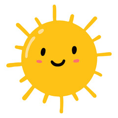smile sun cartoon character design