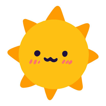 cute sun cartoon character