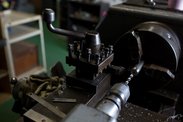 Drilling work on the lathe
