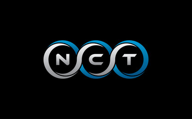 NCT Letter Initial Logo Design Template Vector Illustration