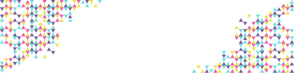 Geometric background with triangle shape pattern. Abstract wallpaper with blank copy space for text or presentation. Modern horizontal background Vector EPS 10