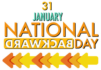 National backward day banner design