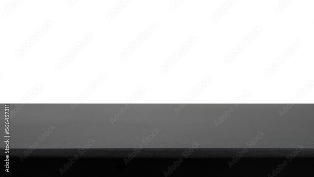 Poster black table isolated in white for display product