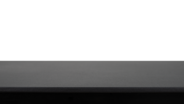 Black table isolated in white for display product