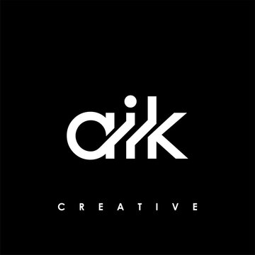 AIK Letter Initial Logo Design Template Vector Illustration