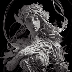 Fototapeta premium regal goddess of the wood