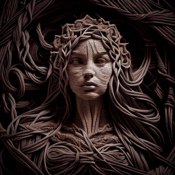 woman of wooden string