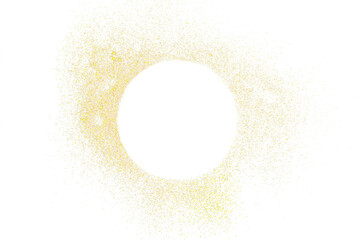round golden glitter particle