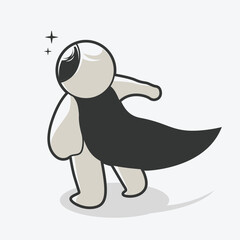 chibi astronaut feel freedom art illustration