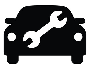 Car repair service flat vector icon for apps and websites